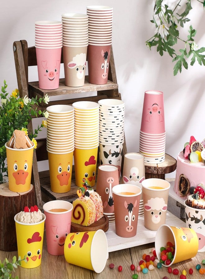 ماكس تشيك مجموعة ماكس تشيك من 120 كوبًا ورقيًا للاستخدام مرة واحدة، بتصميم حيوانات المزرعة، سعة 9 أونصات، مثالية لحفلات أعياد الميلاد. تتضمن المجموعة أكوابًا لطيفة للمشروبات، مثل الخنزير والخروف والدجاج والبطة والحصان والبقرة. - Image 4